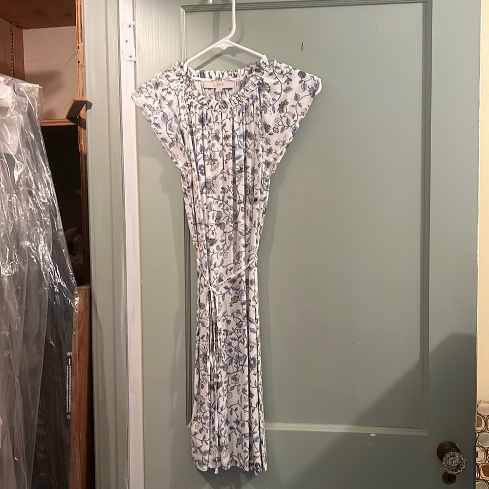 Loft Tie Waist Dress